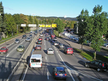 Highway in Oslo Norway